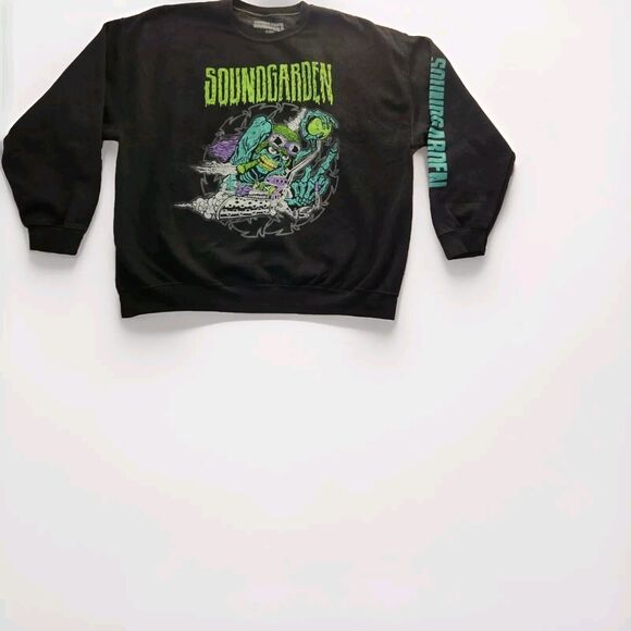 Sound Garden Rat Rod Gray Pullover Oversized Crewneck Sweatshirt S/M - Picture 2 of 8